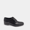 Scarpe Oxford in pelle nera lucidata a mano Marton Calzature