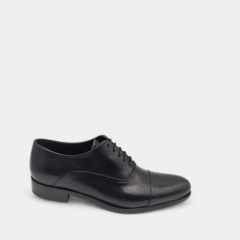 Scarpe Oxford in pelle nera lucidata a mano Marton Calzature