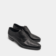 Scarpe Oxford in pelle nera lucidata a mano Marton Calzature