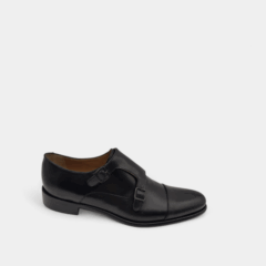 Scarpe Monk Strap con doppia fibbia in vitello nero Marton Calzature