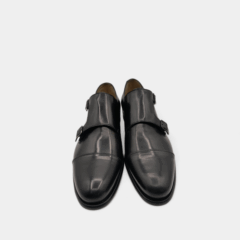 Scarpe Monk Strap con doppia fibbia in vitello nero Marton Calzature